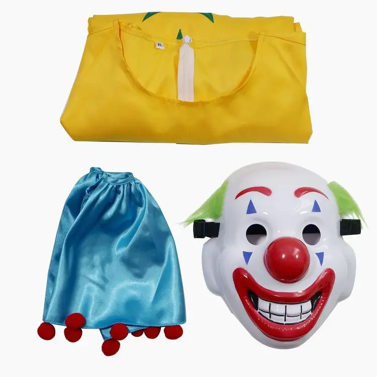 Männer Frauen lustige Zirkus Anime Clown Overall mit Maske Weihnachten Karneval Party Kleid Stram pler freche Joker Halloween Kostüme