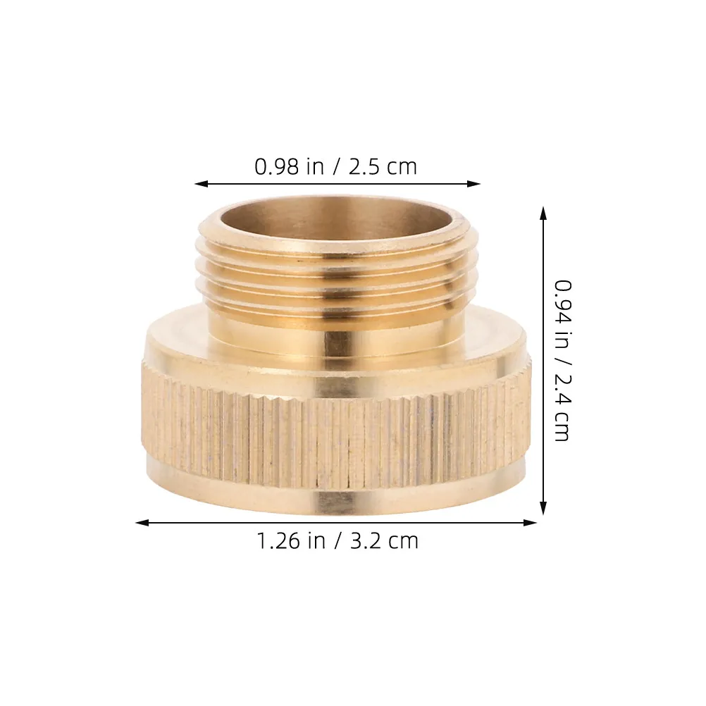 2pcs Brass Garden Hose Adapter Female to Male Leakproof Connector for Patio Yard Irrigation System Watering Tools