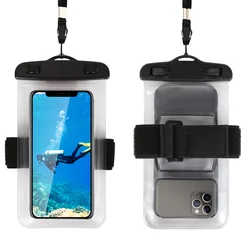 HAISSKY Armband Design Waterproof Phone Bag Universal Under Water Beach Pouch Swimming Surfing Boating Touch Screen Dry Bag