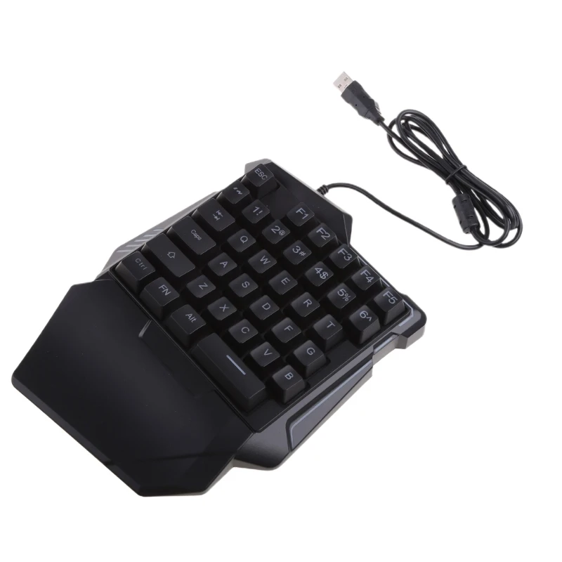 G101 Keyboard One-handed 35-Key Luminous Phone Gaming Keyboard for Office E-Sports Ergonomic Hand Rest Drop shipping