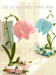 Lily Of The Valley Nightlight Handmade DIY Materials Artificial Flowers Home Decor Table Lamp Valentine Christmas Birthday Gift