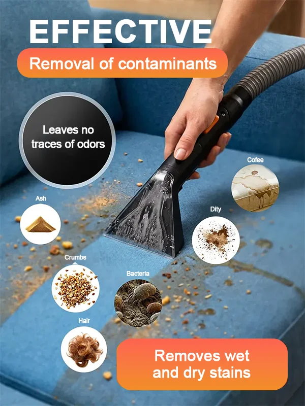 2026 New Portable Steam Carpet Cleaner 12KPa High Suction 4 in 1 Spray Extraction Vacuum for Home Sofa Mattress Car Interior