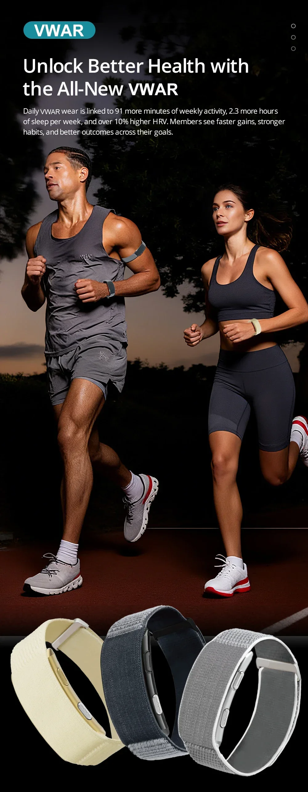2026 Neues VWAR LOOP X Smart Band SOS Herzfrequenz- und Blutsauerstoffmessung IP68 Wasserdichter Fitness-Tracker Ohne Bildschirm Smart-Armband – Detail 6