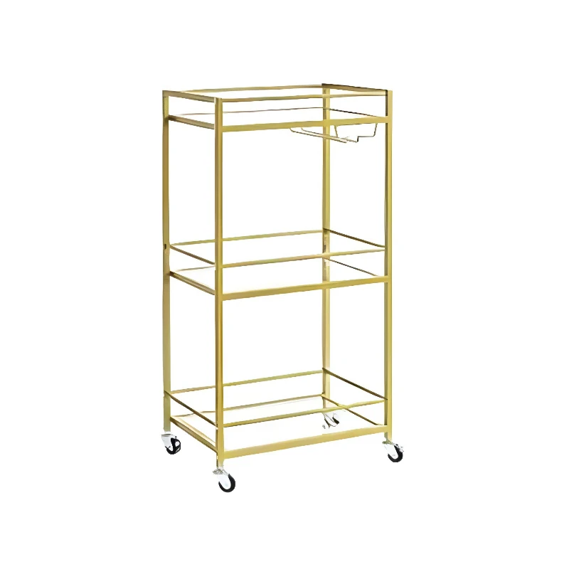 

Household three-layer movable dining car, multi-functional beverage storage, simple and large-capacity trolley
