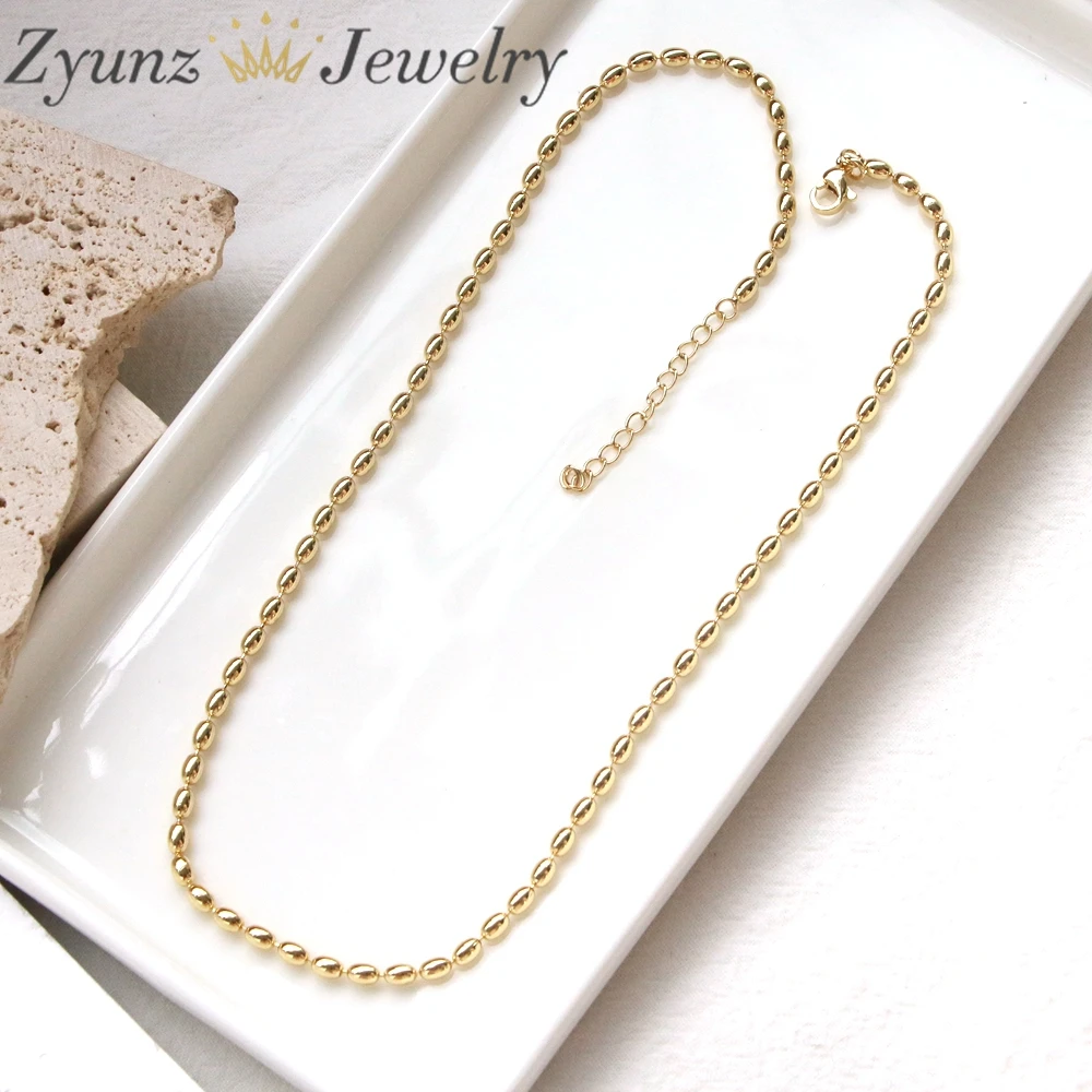 20PCS, Simple Generous Chic Clavicle Bead Chain Necklace Gold Beads Necklaces Accessories For Women Gift