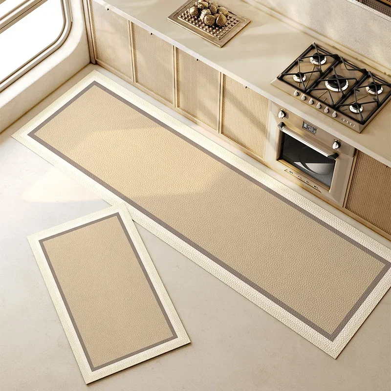 Kitchen Floor Mat Pvc Carpet Waterproof Oil-proof Leather Long Rug Home Decoration Non-slip Foot Mats שטיח למטבח 주방바닥매트