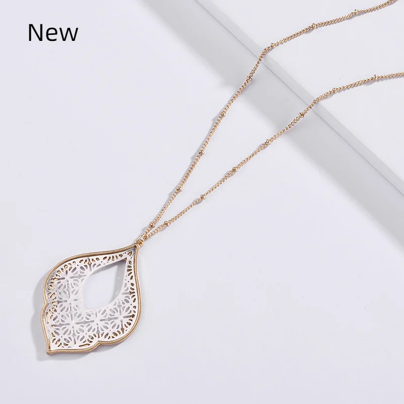 Filigree Morocco Teardrop Necklace for Women