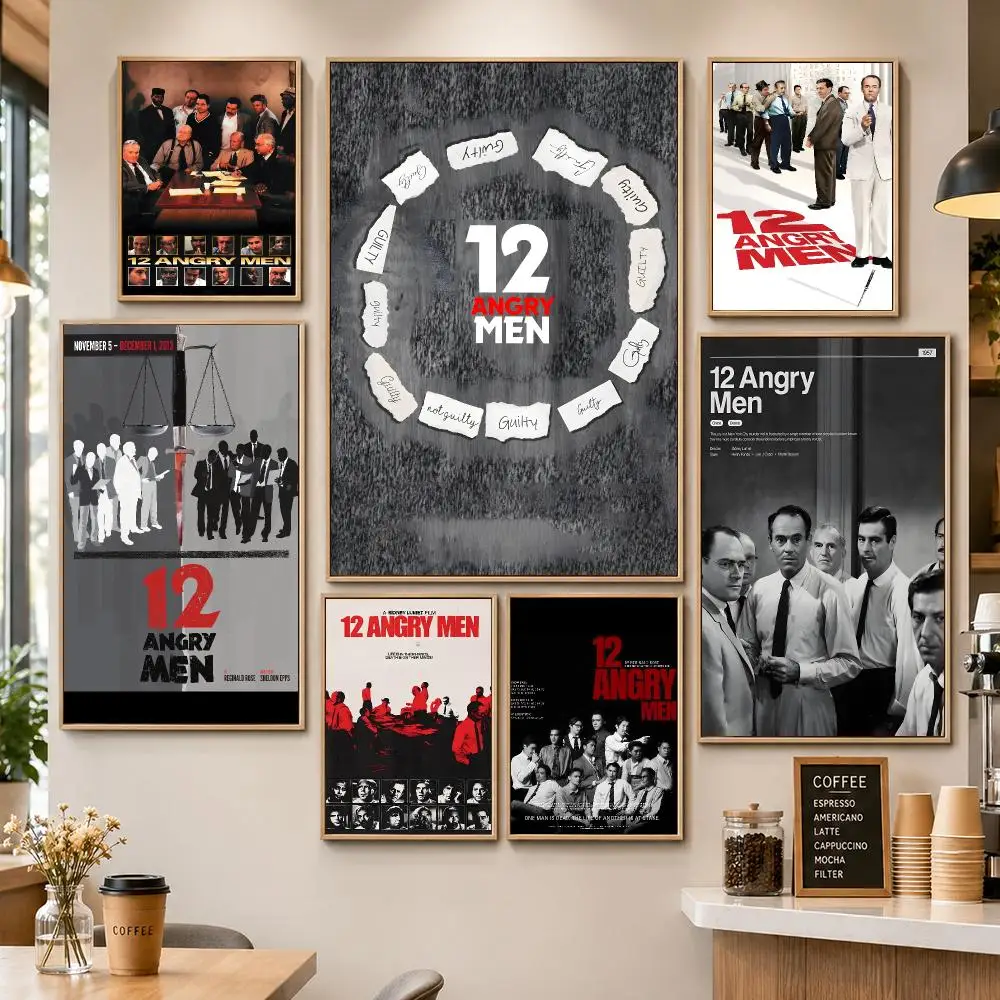 12 Angry Men Classic Courtroom Film Aesthetic Poster HD Wall Decor Apartment Dorm Office Cafe Bedroom Home Gift