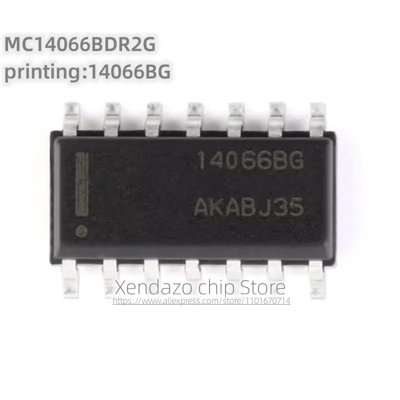 10 unids/lote MC14066BDR2G impresión 14066BG SOIC-14 paquete interruptor analógico de cuatro canales/chip multiplexor de cuatro canales