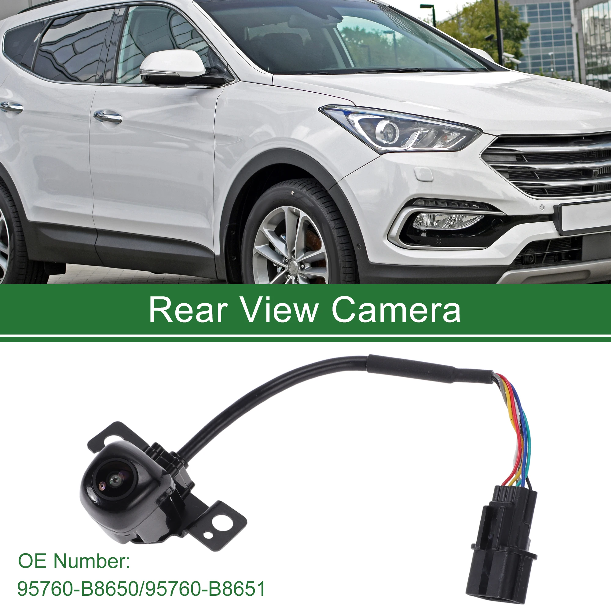 

UXCELL Rear View Camera Park Assist Camera Backup Reverse Camera for Hyundai Santa Fe 3.3L 2017 2018 2019