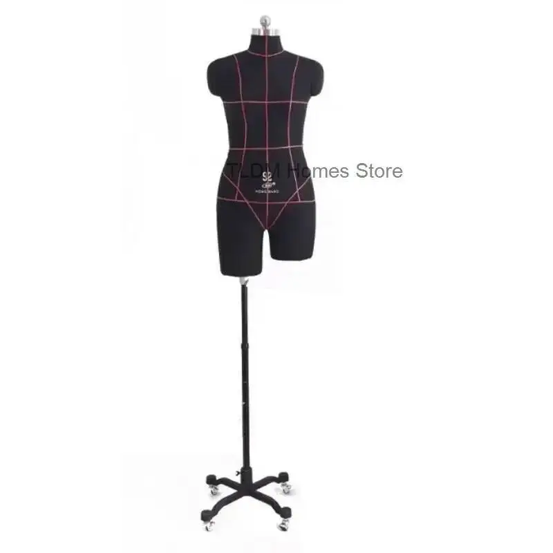

Mannequins Cotton Cover Professional Level Sewing Mannequin PVC Dressmaker Body Can Be Pined Half-body Woman Matel Base