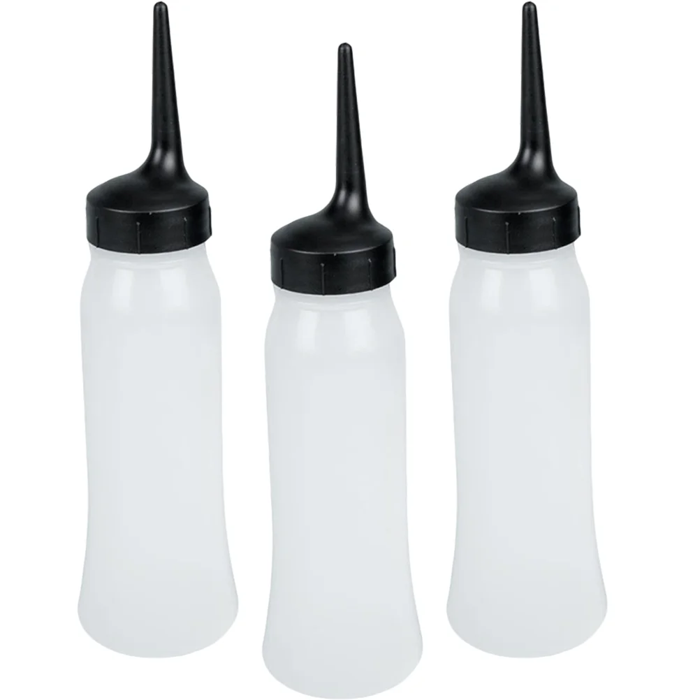 

3 Pcs Dry Cleaning Bottle Hair Dye Squeeze Bottles Empty Oil Color Applicator Lotion Measuring Dropper Salon