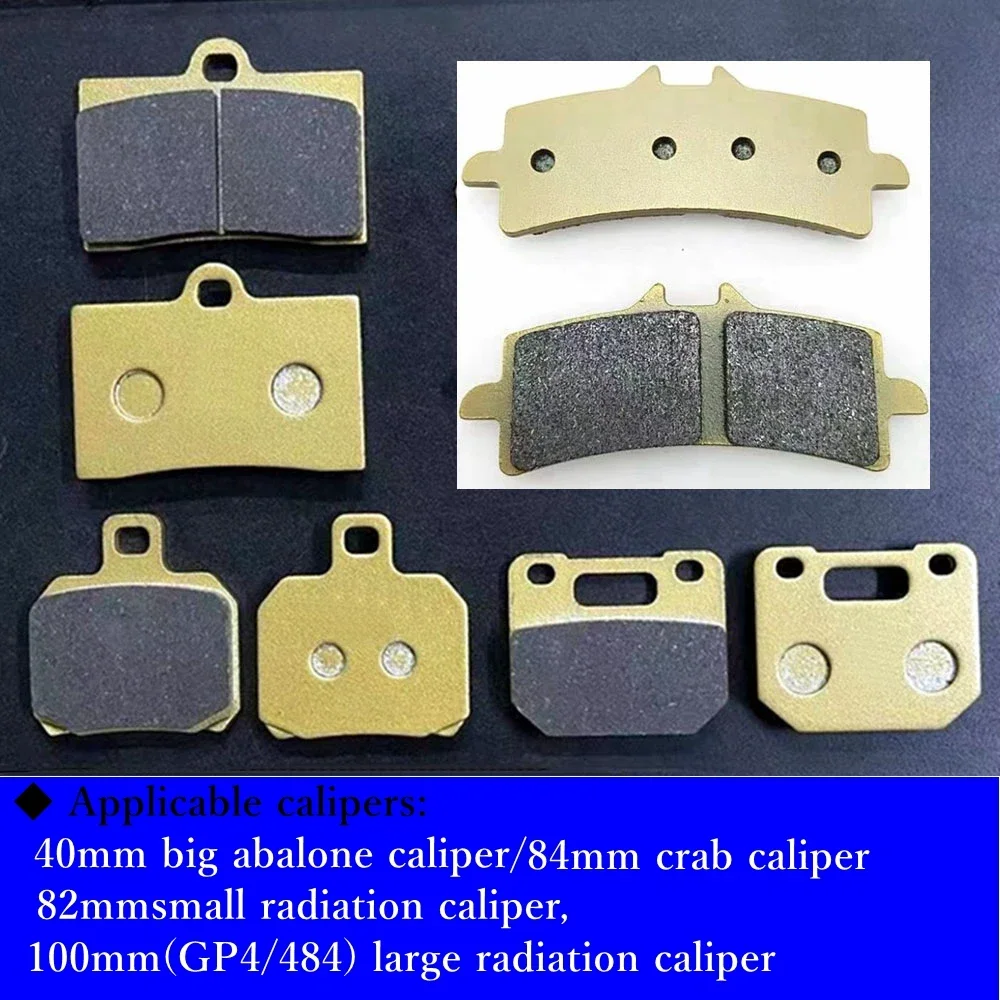 Motorcycle Sintered Spare Parts Brake Pads Set For Adelin/RPM/Frando/Brembo 82mm 84mm 40mm 100mm Mounting Radial Brake Caliper