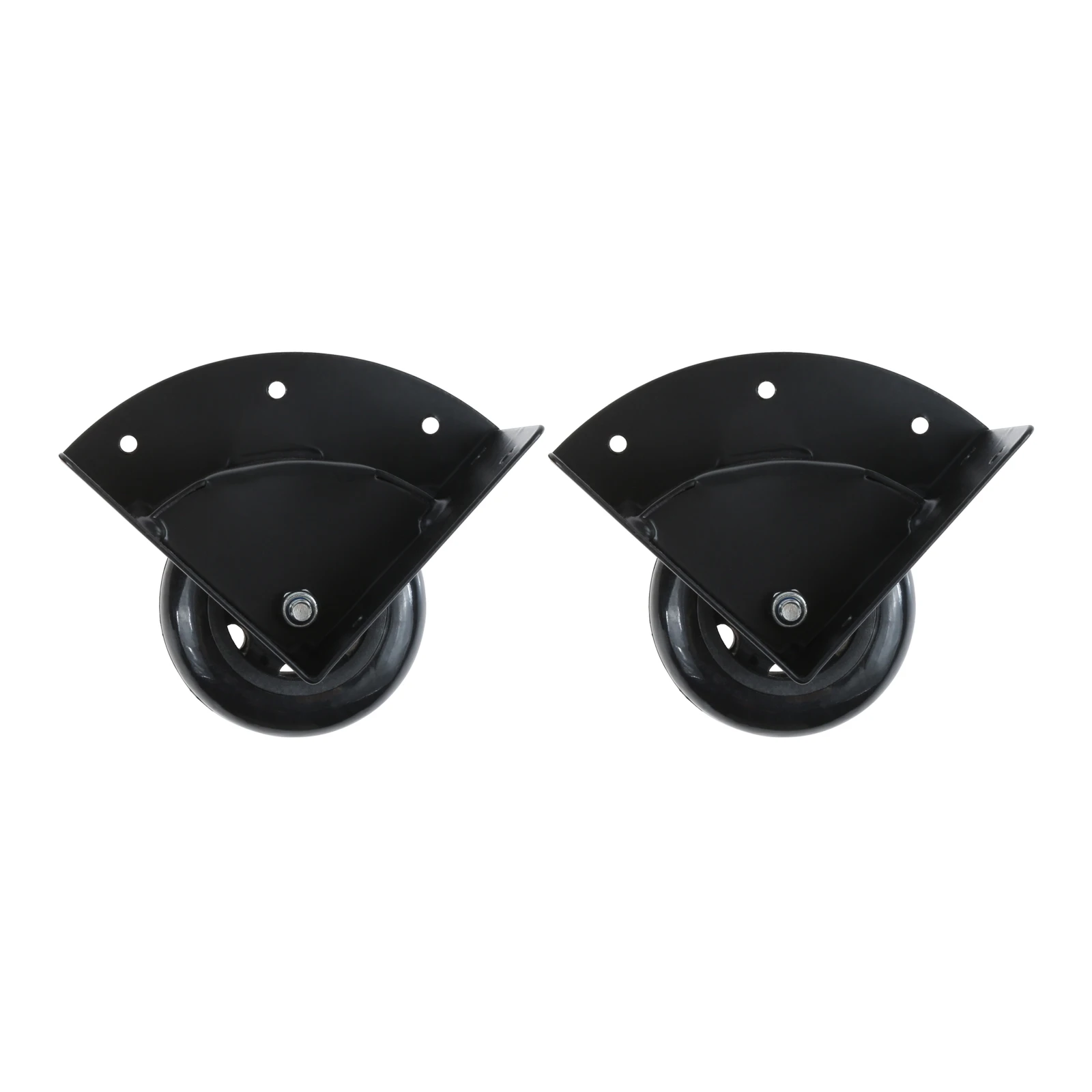 2pcs 3In Recessed Tilt Caster Wheel Black Iron Edging Invisible Pull Holder Road Flight Case Display Equipment Furniture Fitting