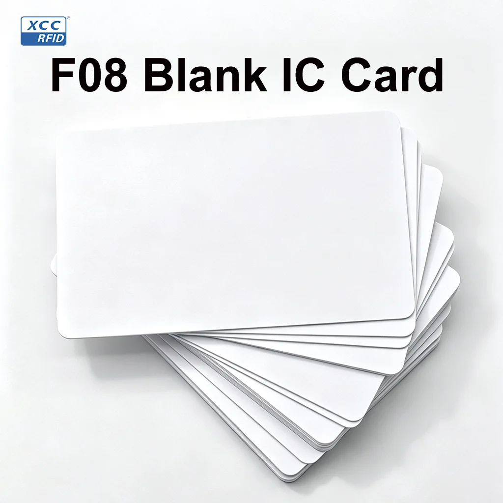 F08 RFID IC White Card 1K 13.56MHz ISO14443A Blank PVC Rewritable Smart Card for Access Control Door Lock System