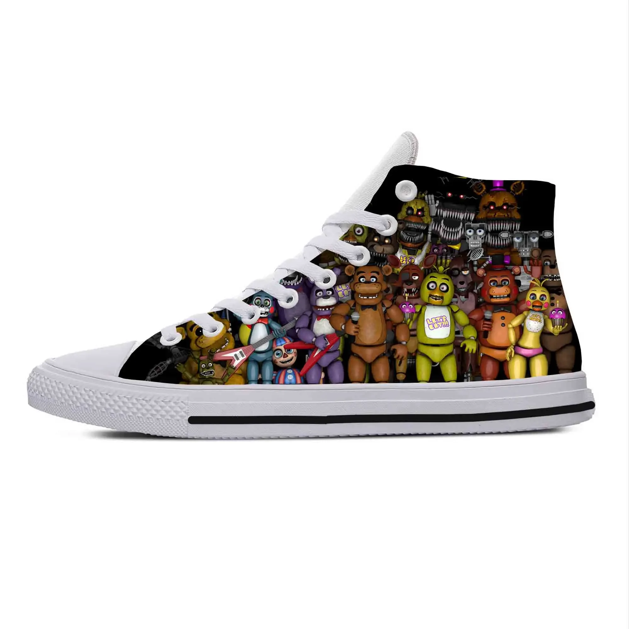 

Night Anime Cartoon Game Manga Comic Five Fashion Casual Shoes High Top Lightweight Board Shoes Breathable Men Women Sneakers