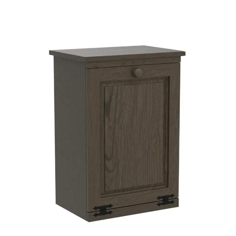 

Tilt Out Trash Cabinet- Handcrafted Wooden Pull Out Cabinet, Decorative Trash Bin for Kitchen, Bedroom, & Home Patio