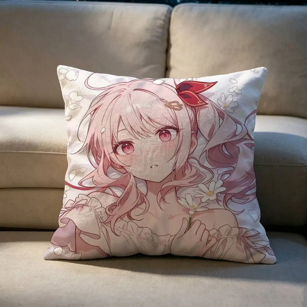 Akiyama Mizuki Nightcord  Double-sided printed pillow cover Solid color minimalist pillowcase, fits all bedroom styles