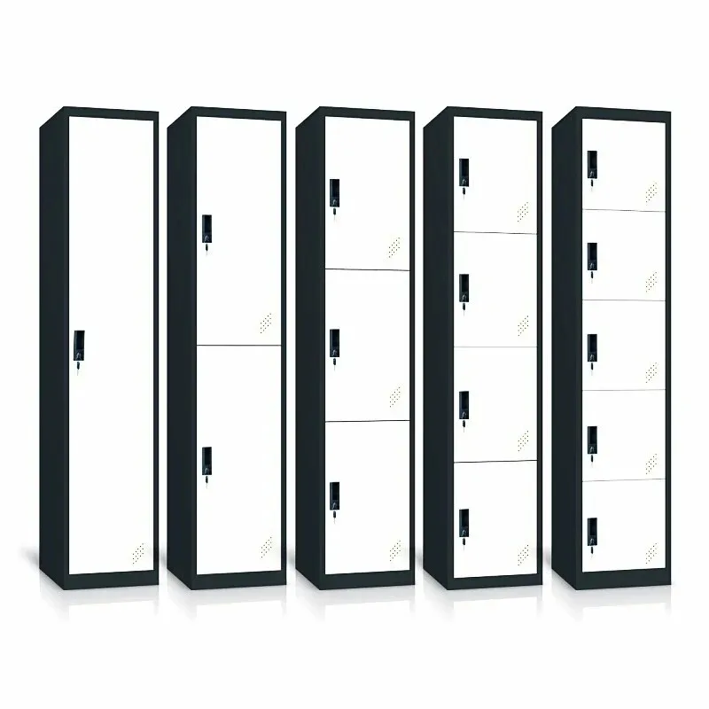 

【Best-selling】Single Row 5-door Steel Gym Locker KD Structural Metal Furniture With Clothing Storage Key