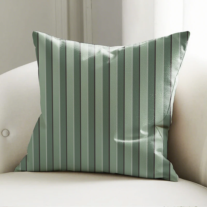 

Dark Green Striped Pillow Cover, Minimalist Vertical Stripe Cushion Case, Sofa Bedroom Home Decor Accent Pillow
