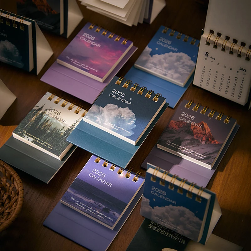 월간 플래너 캘린더 고품질 미니 데스크 캘린더 2026 캘린더 사무실 데스크탑 연구용 소형 데스크 액세서리