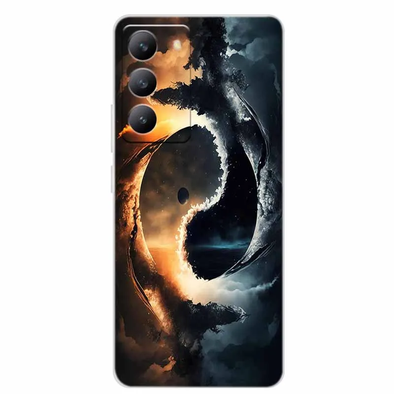 Untuk Redmi 15 4G Casing Ponsel Bunga Modis Transparan Silikon TPU Casing Penutup Belakang Lembut untuk Xiaomi Redmi 15 5G Casing Redmi15 Tas