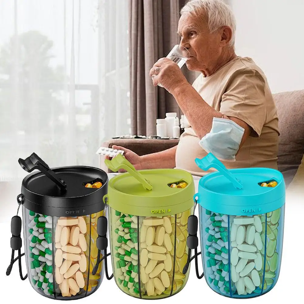 

Airtight Sealed Medicine Jar Containers, PP material Jars with Lids, Moisture-proof Organization for Travel, Exercise, Business