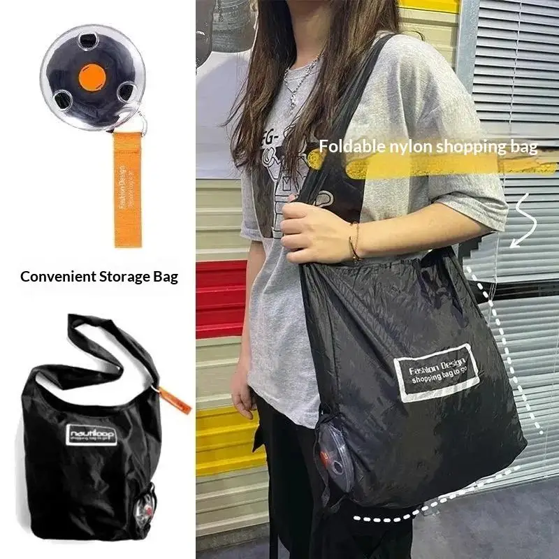 Home Foldable Retractable Supermarket Shopping Storage Bag Eco Friendly Reusable Ultra Compact Portable