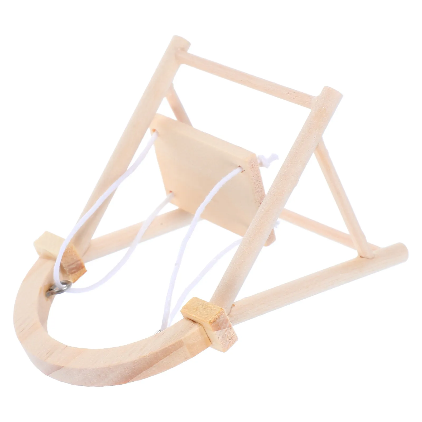 

Sturdy Wooden Miniature Swing for Dollhouse Furniture Mini Garden Decor Desktop Ornament Photography Prop Dollhouse Decoration