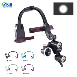 Lampe frontale LED dentaire, loupe binoculaire à grossissement, lumière 5W, générateurs de dentiste, lumière de sauna, équipement de laboratoire, 2,5x3,5 x