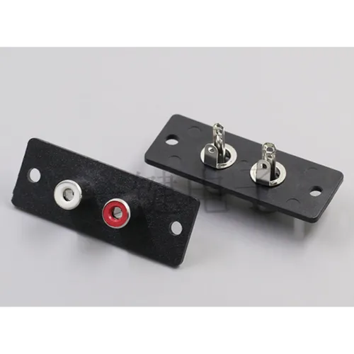 Imagen 1 del producto 1 Uds RCA 2 vías Terminal Panel placa entrada Phono chasis enchufe Audio AV adaptador conector