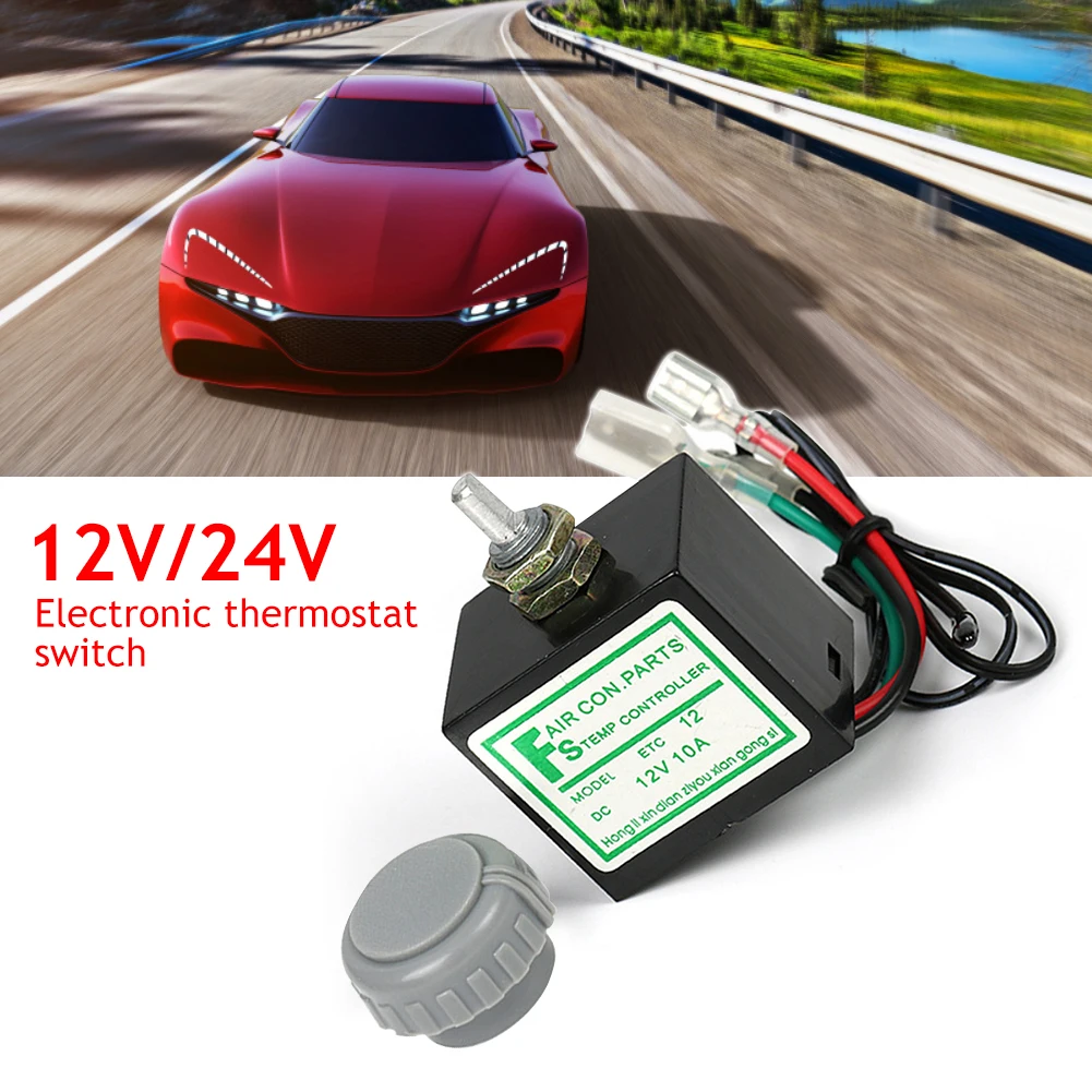 1PC 12/24V Car Air Conditioner Electronic Thermostat Switch Temperature Control Auto Accessory A/C Electronic Thermostat