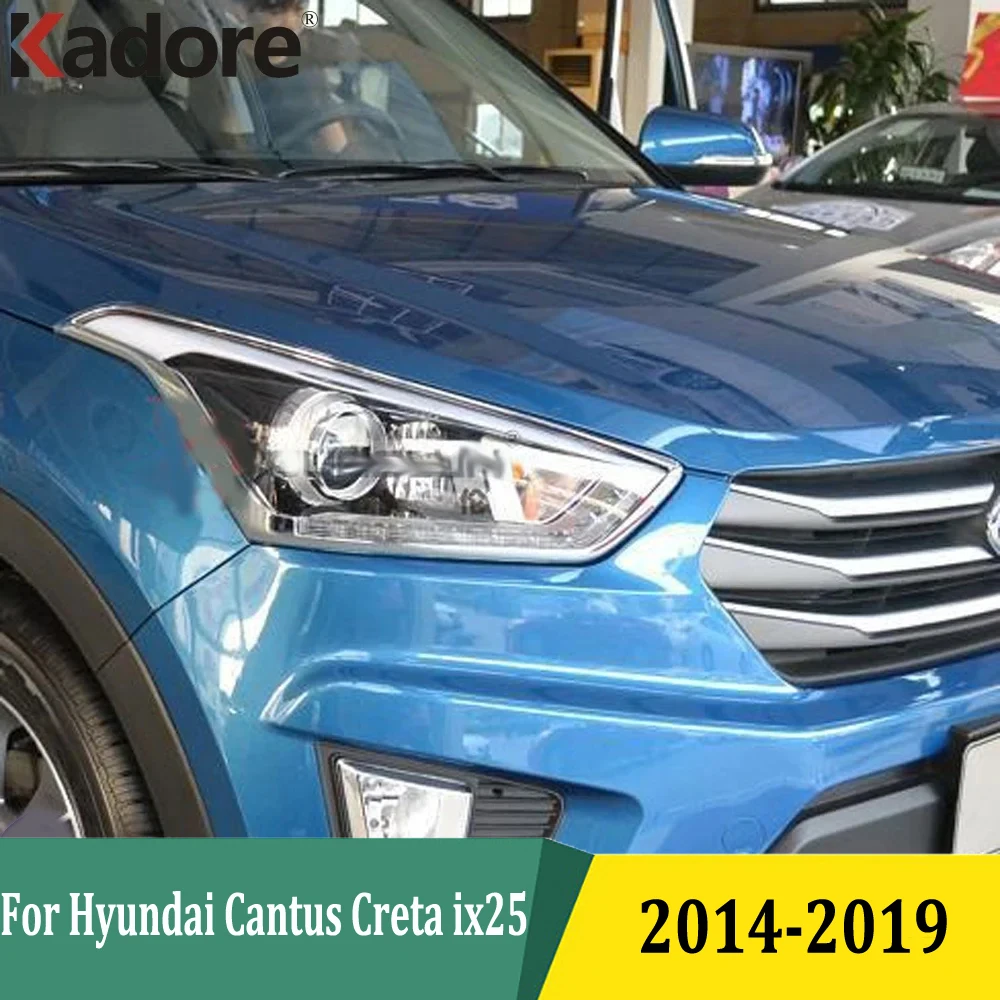 

Хромированная накладная фара на передний бампер для Hyundai Cantus Creta ix25 2014-2018 2019, аксессуары для стайлинга автомобиля