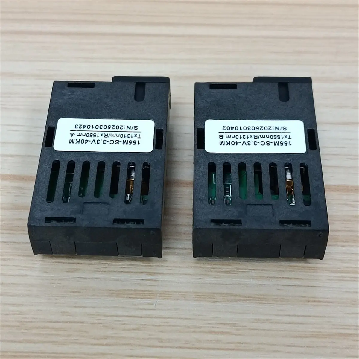 2 Pairs 1X9 Transceiver 155Mb/S SC Singlemode Simplex Fiber 1310/1550nm 40km 3.3V Megabit 1Port Optic Transceiver Module