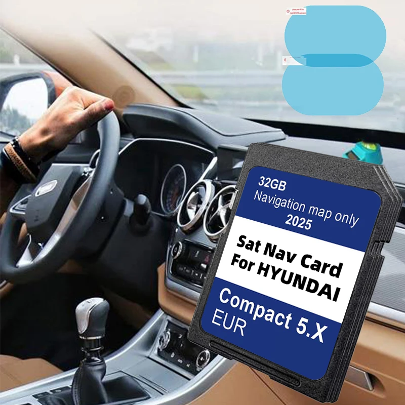 

for Hyundai Compact 5.X i10/i20/i30/i40/Kona/Santa/Tucson Vehicle Update 2025 EU Russia UK Maps Sat Nav SD Card Navigation GEN5