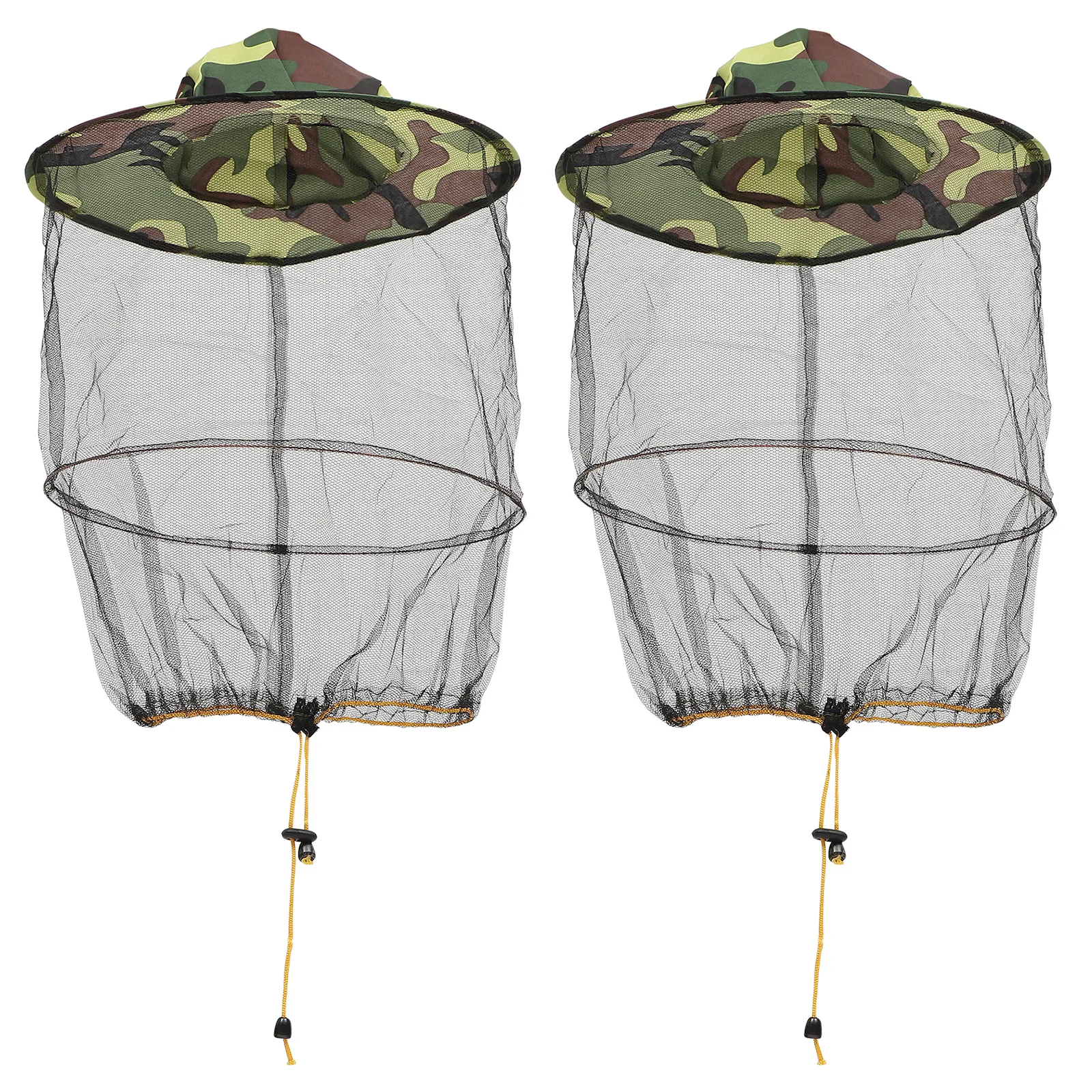 

2pcs Bee Hat White Anti-Insect Face Protector Mesh Beehive Resistance Cap for Beekeeping Fishing Hunting Hiking Walking