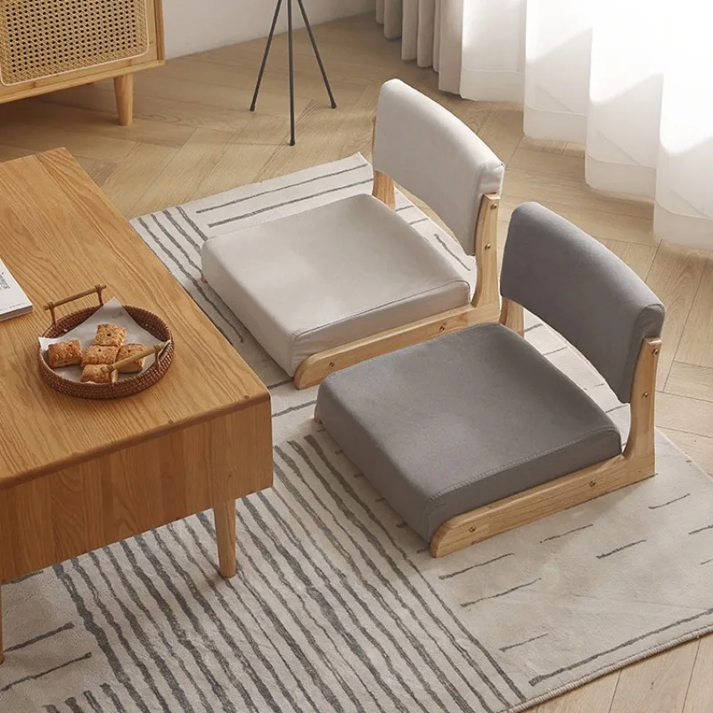 Tatami armchair, living room low chair, solid wood floor legless chair, Korean dining chair, and Japanese style dining chair
