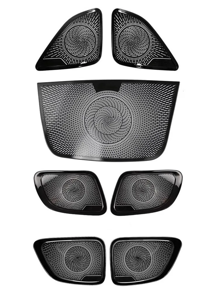 Car Horn Cover Door Horn Protective Cover A-pillar Tweeter Horn Cover Stainless Steel For Mercedes Benz C Class W206 2022-2025