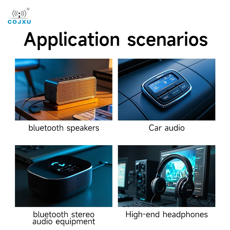 BLE5.1 BLE5.2 Bluetooth Audio Module QCC3040 QCC5125 APTX IAAC/SBC COJXU EWM104-BT3040/BT5125 I2S DAC SPDIF view 6