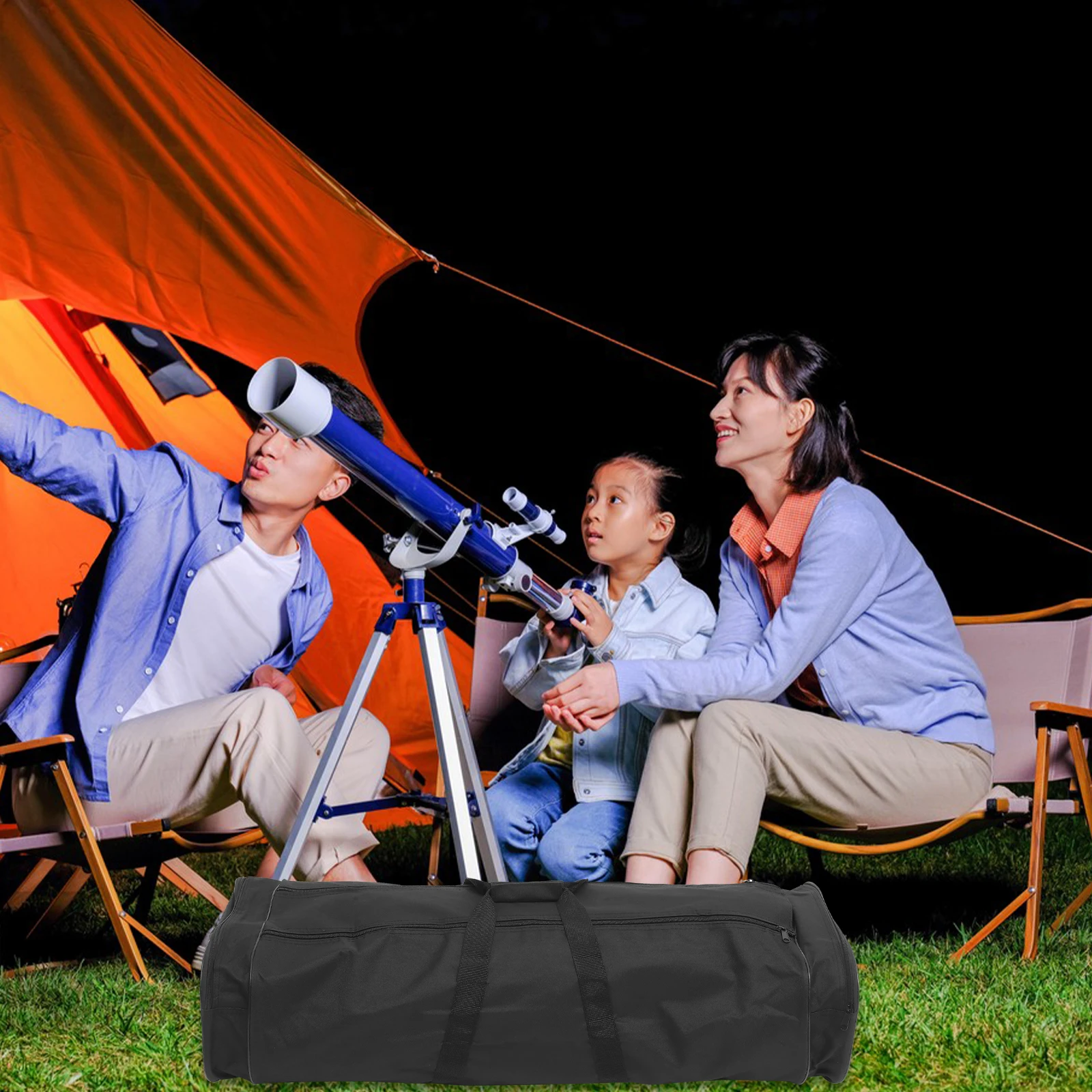 

Telescope Backpack Lightweight Durable Bag for Travel Astronomical Storage Pouch Protect Shoulder Hand Black Camera