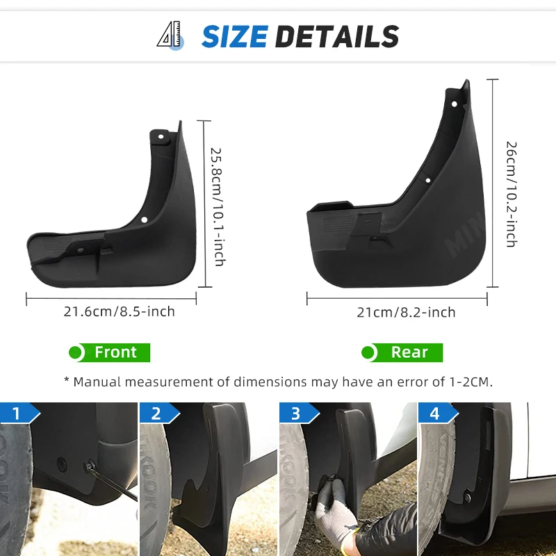 OE Styled Molded Car Mud Flaps For Renault Fluence Samsung SM3 2009-on Mudflaps Splash Guards Flap Mudguards Car Styling