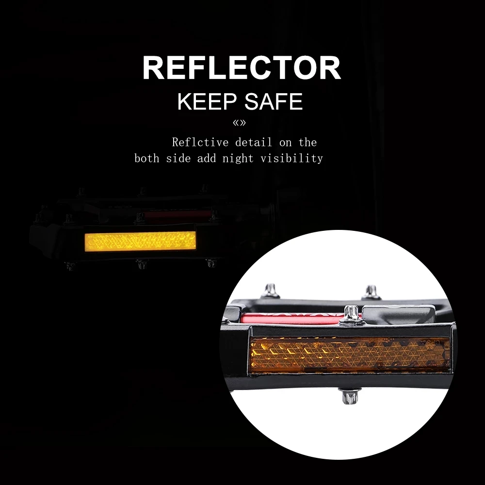 Cxwxc คันเหยียบอลูมิเนียมจักรยานเสือภูเขา, อะไหล่จักรยานไฮบริด BMX ที่ปิดสนิท CX-930คันเหยียบขี่ทุกรอบ