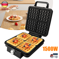 Mini Waffle Maker 1500W Kitchen Cooking Appliance 220V Electric Nonstick Waffle Making Machine for Kids Breakfast Dessert Pot