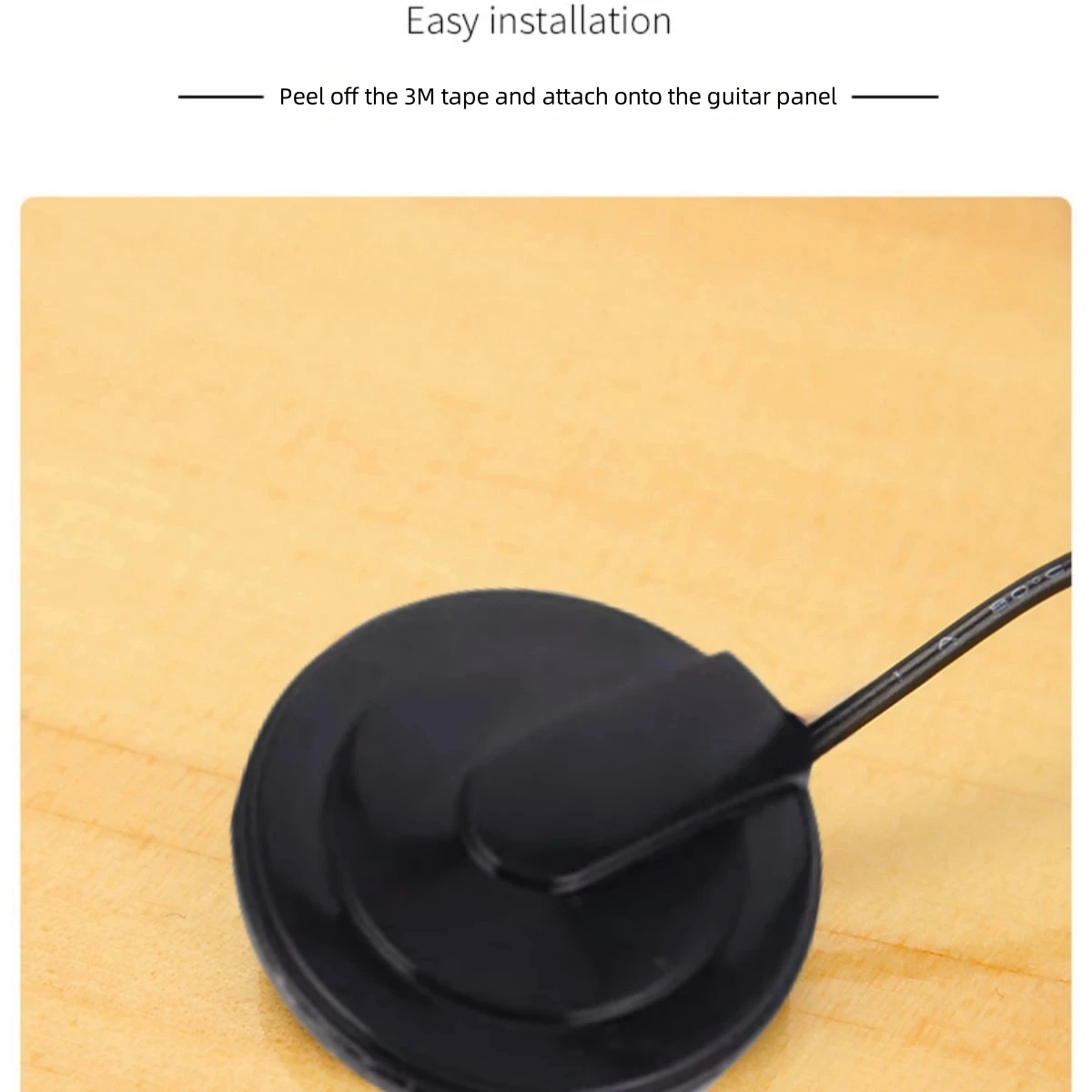 Miwayer Piezo Contact Pickup Mic Durable Clip-On for Acoustic Guitar/Ukulele/Mandolin/Violin/Banjo/Kalimba/Thumb Piano
