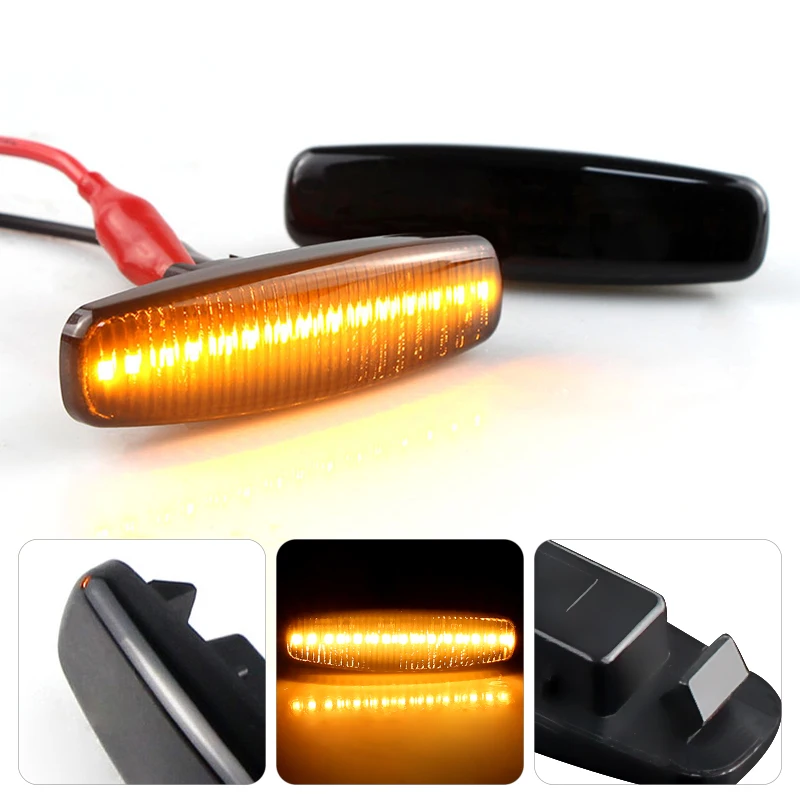 2pcs Car Front Wing Dynamic LED Side Marker Repeater Indicator Light For Infiniti M35 M37 M45 M56 Q40 Q60 Q70 QX50 QX60 QX70