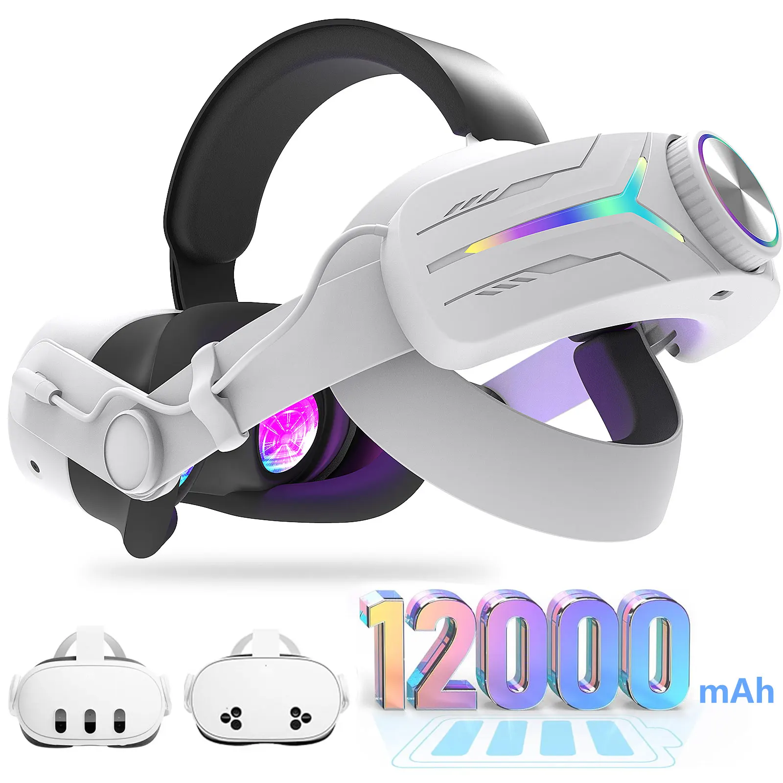 حزام رأس بطارية MtomatoVR c2 Pro لـ Meta Quest 3/Quest 3s VR لاستبدال ملحقات Quest3s المحسنة