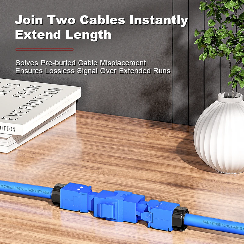 ROVLL RJ45 Coupler Cat6 Cat5e Ethernet Cable Extender Female to Female UTP LAN Connector Network Adapter RJ45 Connector