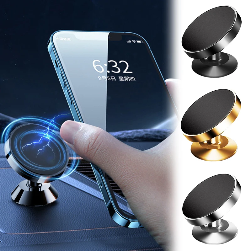 

1Pc Car Dashboard Magnetic Phone Holder GPS Air Outlet Strong Magnet Stand Holders for iPhone Xiaomi Huawei Auto Accessories