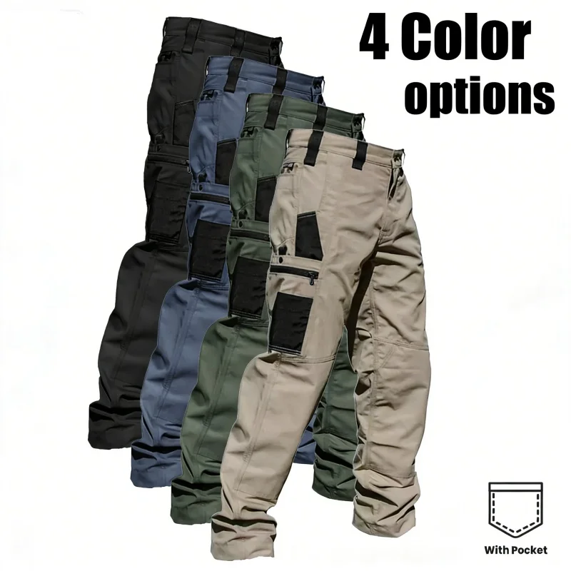 

Мужские тактические брюки - рабочие брюки с множеством карманов без пояса, для охоты, работы, путешествий и повседневной носки