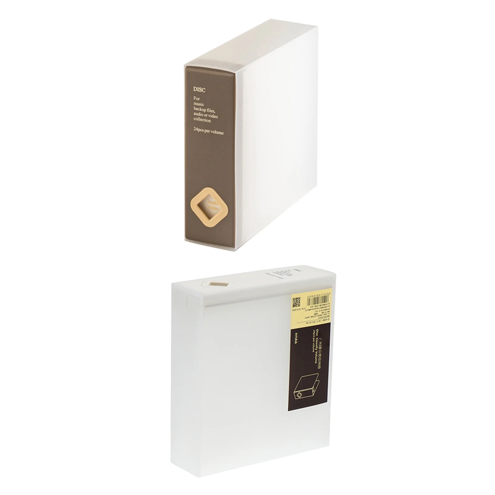 

2pcs 24-Slot Cd Storage Box Non-Woven Lined Stackable Design For Home Vehicle Use Cd Case Plastic Optical Disks Organizer